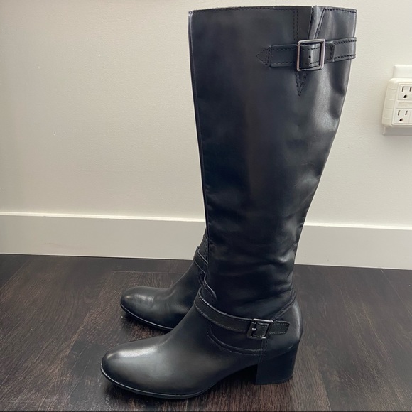 Franco Sarto Opera Black Riding Boots NEW - Size 8 - Picture 3 of 11